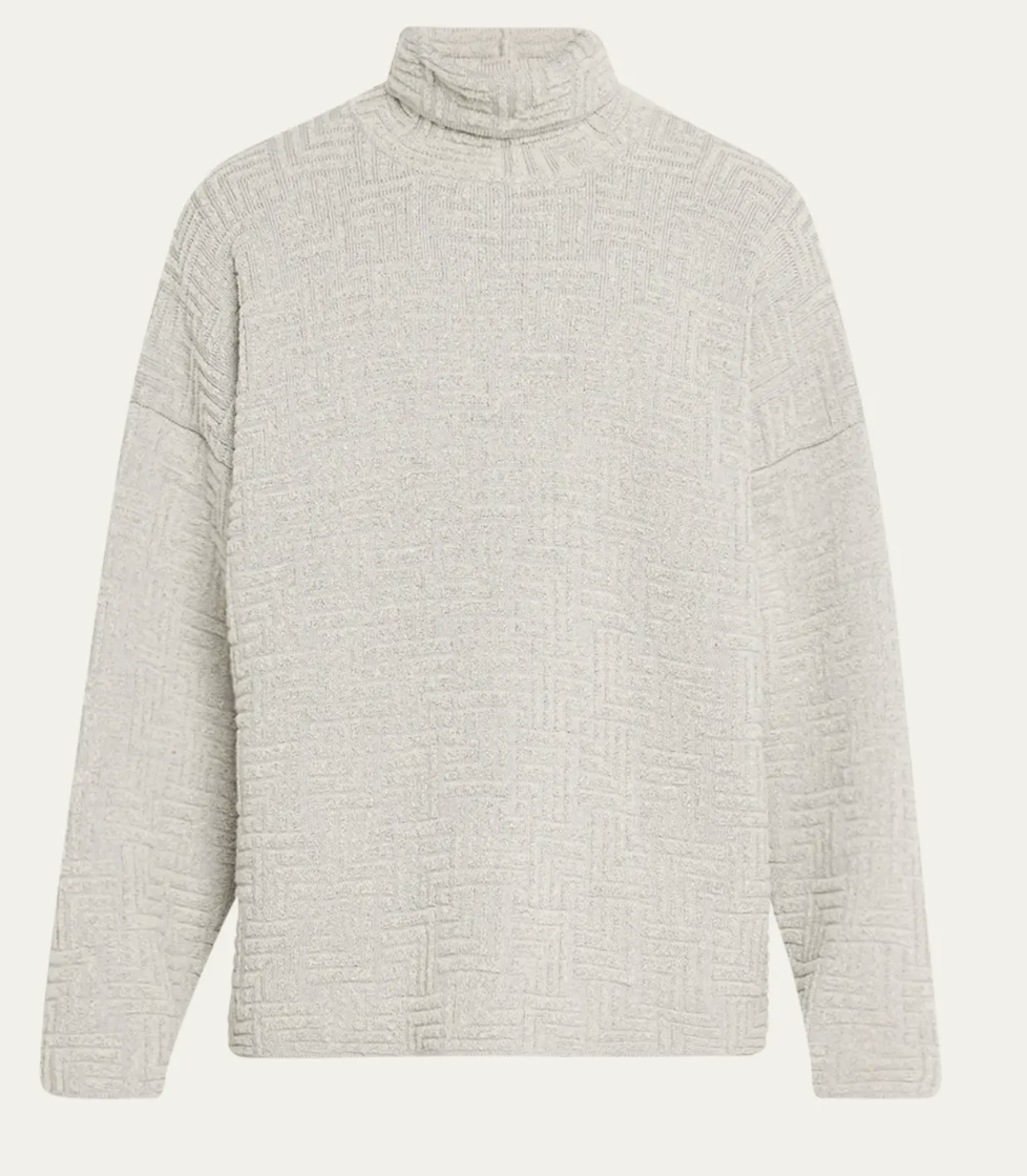 Fear of God Mens Oversized Geometric Turtleneck courtesy of bergdorfgoodman.com