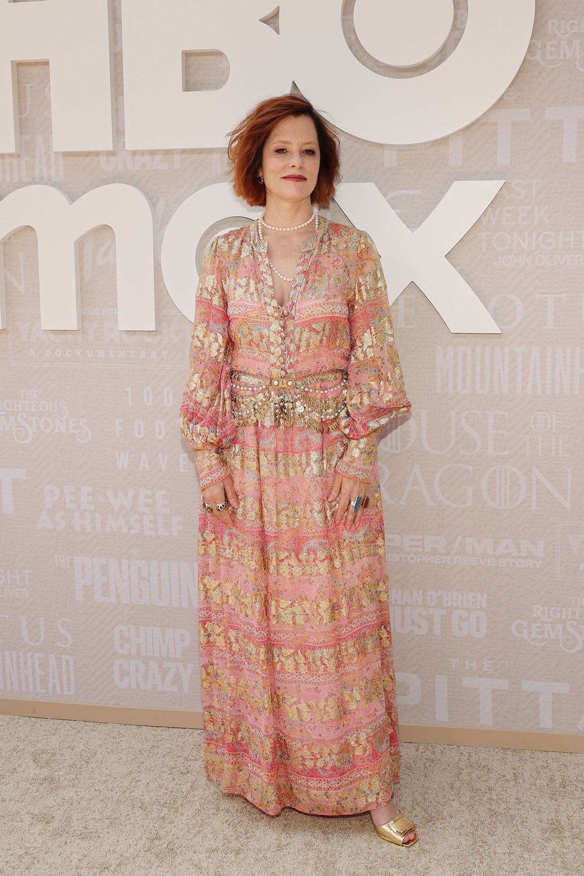 Celebrity Fashion Sightings Parker Poseys Vintage Dior HBO Max Nominee Celebration Day redcarpetfashionawards — image courtesy of red-carpetfashionawards.com