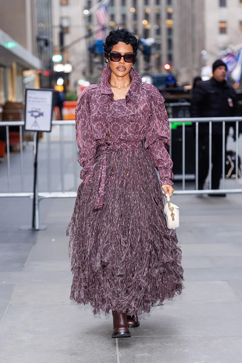 Celebrity Fashion Sightings Week January10 Teyana Taylor yahoo — image courtesy of yahoo.com