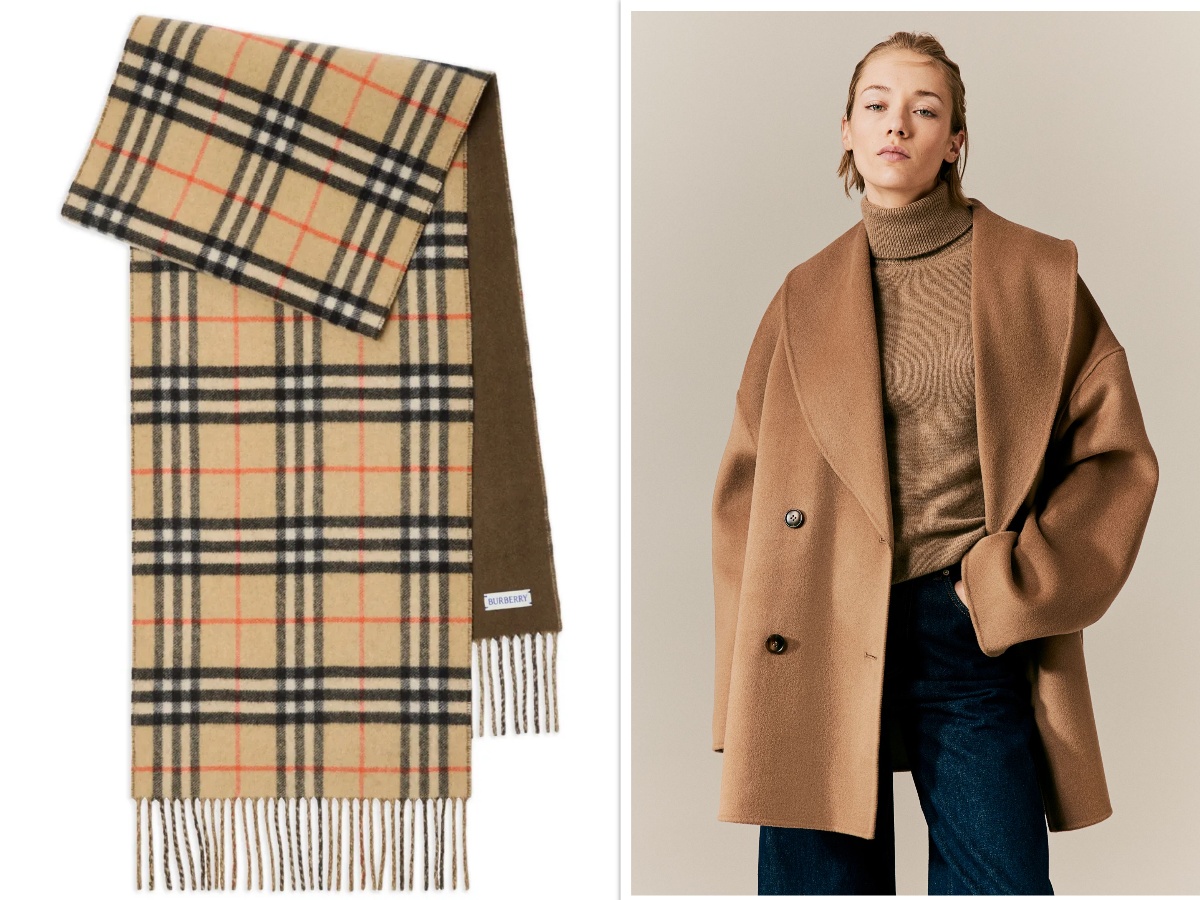 HM oversized Burberry Scarf