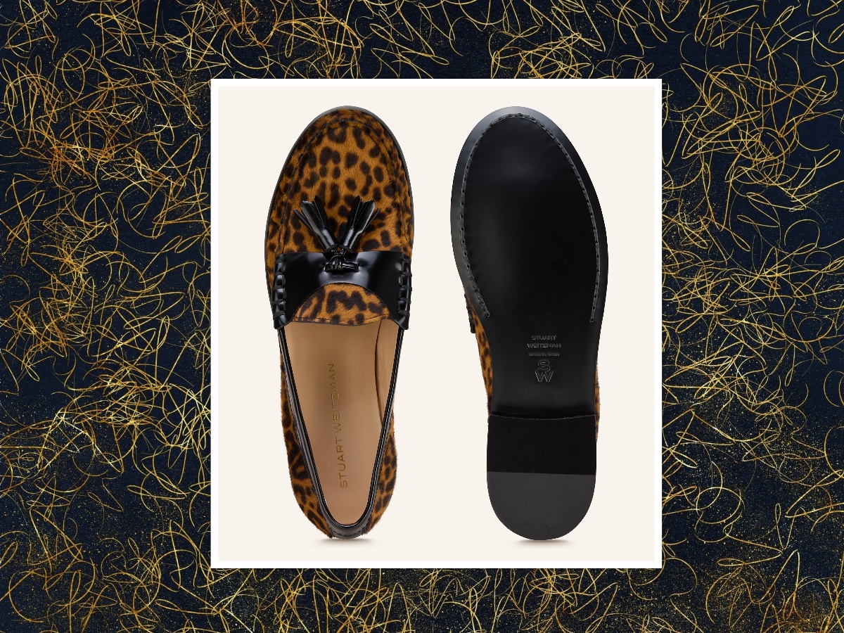 Ask Renessta Levi leopard loafers