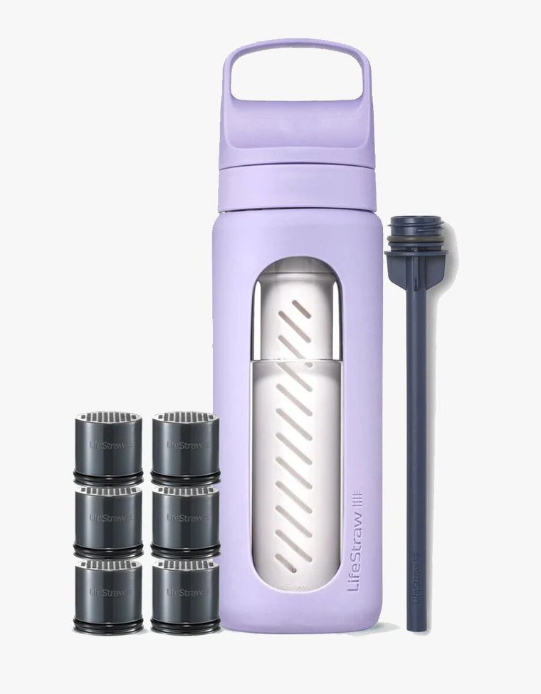Life Straw Glass Water Filter Bottle